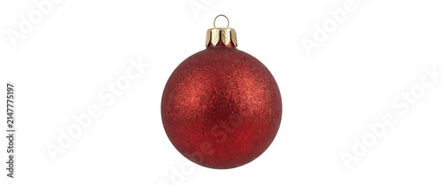 Red Christmas Ornament Isolated Transparent Background