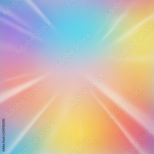 Soft abstract background with radial light and rainbow colors