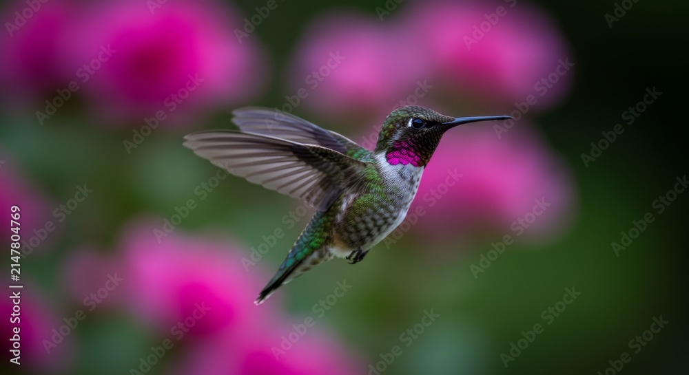 Fototapeta premium bird species on the flight mode illustration 