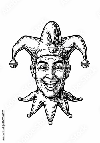 Obraz na płótnie Gilded Jest: A Harlequin's Grin