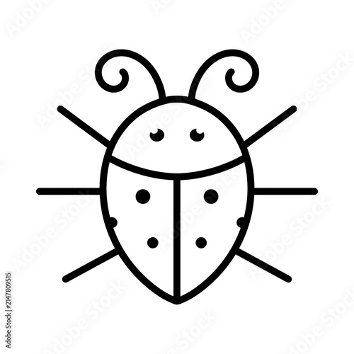 cute ladybug icon with simple and modern design for graphic element template
