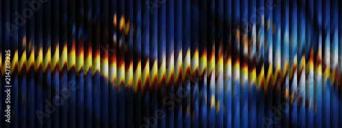 Фотография Abstract wavy blue glass effect background with liquid flow and a modern futuristic design