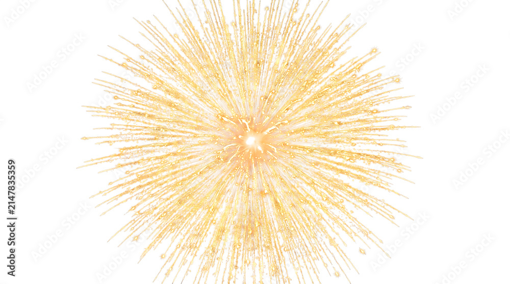 Obraz premium Golden starburst particle light burst flare explosion png
