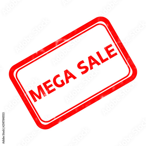 Photography Mega sale red rubber stamp, distressed promotional ink imprint, rectangular disc