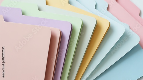PNG Colorful pastel file folders on transparent background 