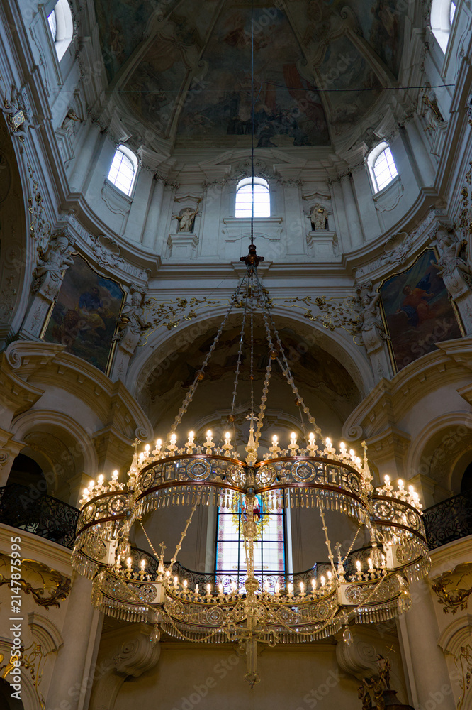 Obraz premium Interior of a Church in Prague