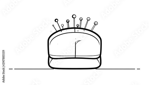 Black and white illustration of a vintage suitcase with hangers.
