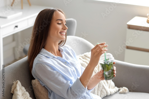 Beautiful young happy woman...