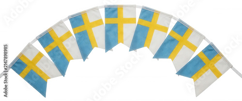 Sweden Flag Bunting Transparent Background