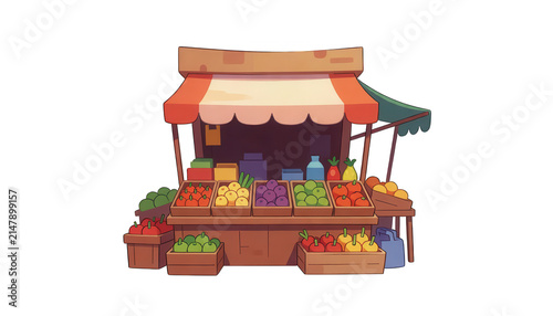 Vegetable Market Stall Transparent Background