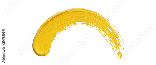 Yellow Brush Stroke Transparent Background
