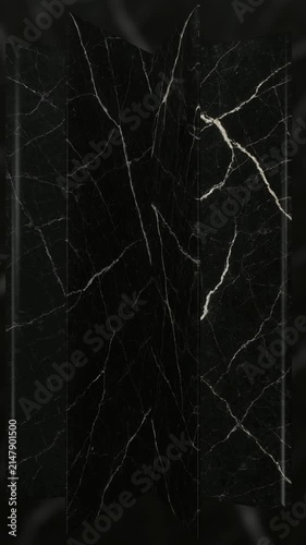 Deluxe Nero Marble Tiles Displayed in Continuous Rotation Featuring Sophisticated Stone Texture for Premium Design Themes