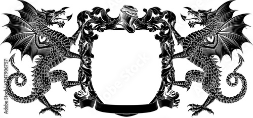 Dragons coat of arms or cre...