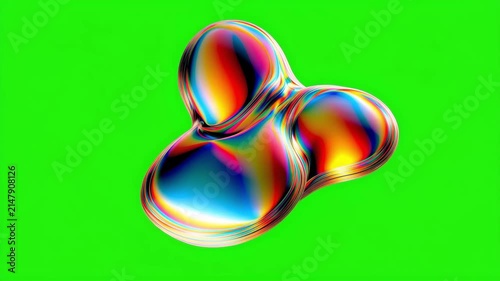 Animated black oil stain spreading on green screen background for chroma key compositing, liquid spill transition and video effects