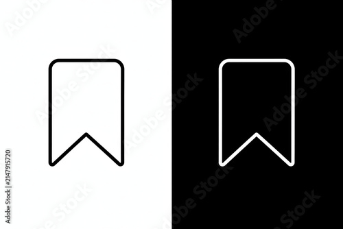 Minimalist Bookmark Icon Set Featuring Clean Linear Outlines for Digital User Interface Navigation and Content Tagging Systems