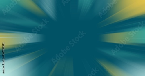 Abstract dark teal blue background with dynamic yellow light rays speed motion blur effect for modern corporate presentation banner wallpaper design