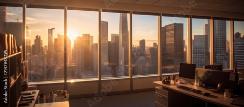 Sunset View from Modern Corporate Office