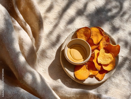 Sweet Potato Chips with Dip