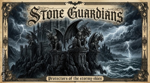 Stone Guardians Protectors of the Stormy Shore Poster