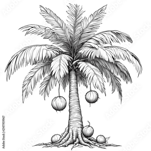 Coconut Palm Illustration