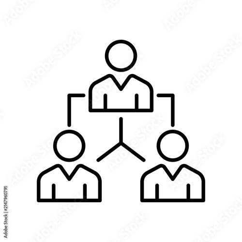business team people icon vector design concept outline style