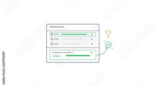 Resource Allocation Animated Outline Icon with Project Dashboard and Capacity Distribution