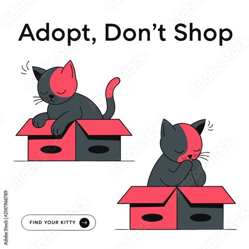 Принти на полотні Vector kittens isolated on white background