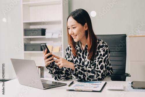 Asia people young adult woman bad day work hard bored data tired at office desk workplace think worry job tough stress asian workforce issue. Mid life crisis mental health illness sad labor effort.
