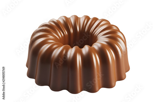 Indulgent chocolate bundt cake featuring an elegant fluted design displayed on a pristine surface