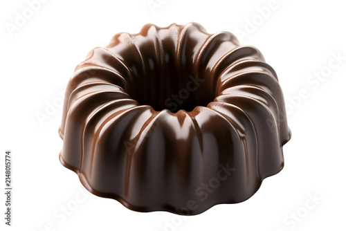 Irresistible chocolate bundt cake beautifully presented on a clean white background perfect for any dessert occasion
