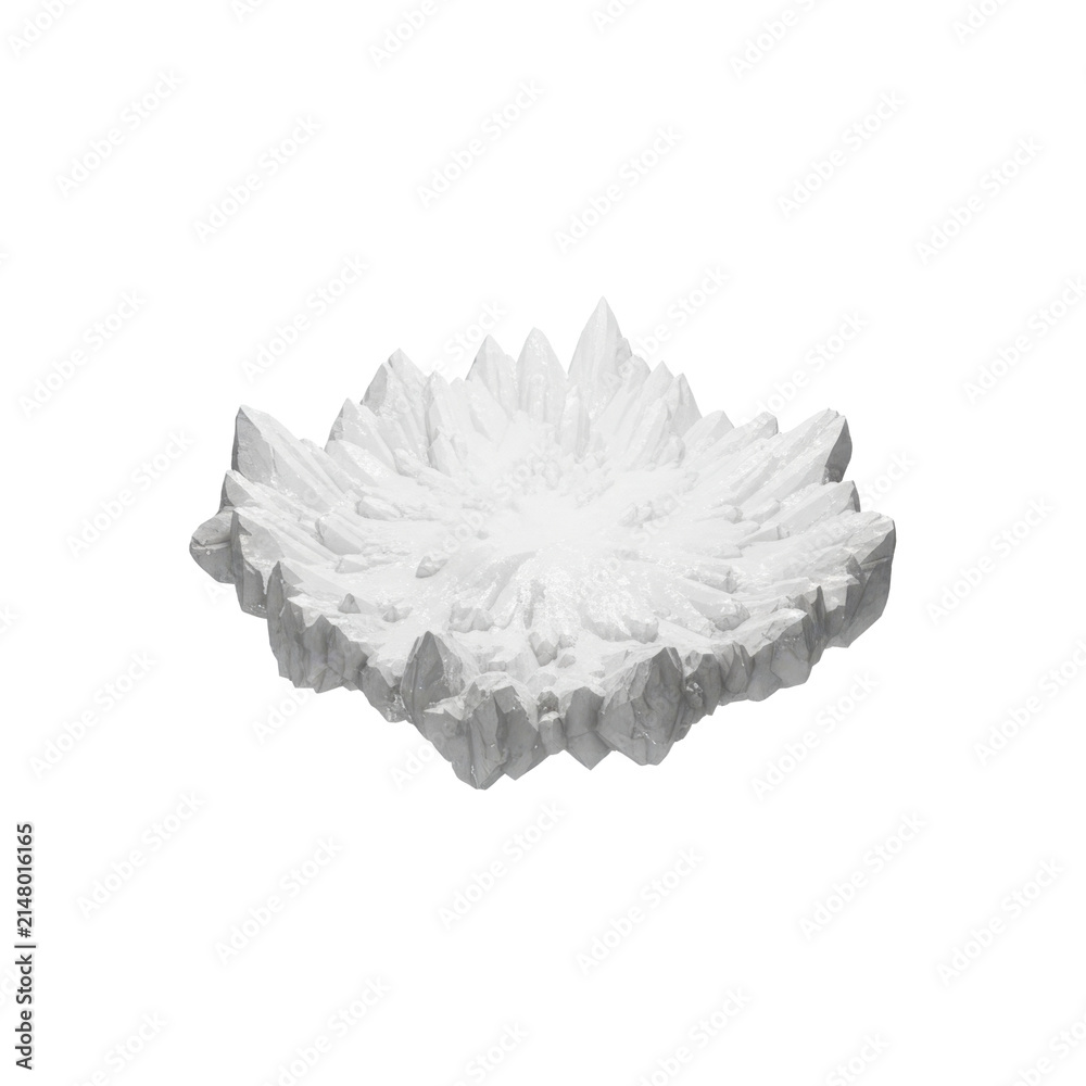 Obraz premium White Jagged Crystalline Geometric Platform Texture