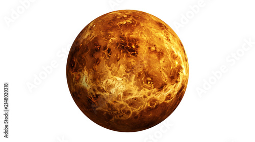 Принти на полотні Planet Venus Isolated 3D Illustration on Transparent Background Cutout Volcanic