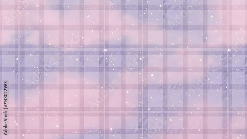 은은한 빛이 도는 보라색과 분홍색 톤의 체크무늬 천 패턴 배경
Checkered cloth pattern background in purple and pink tones with subtle light