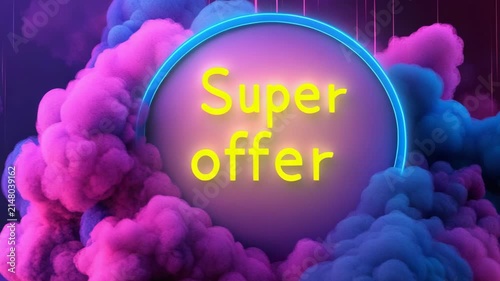 selective focus artistic background with text special offer