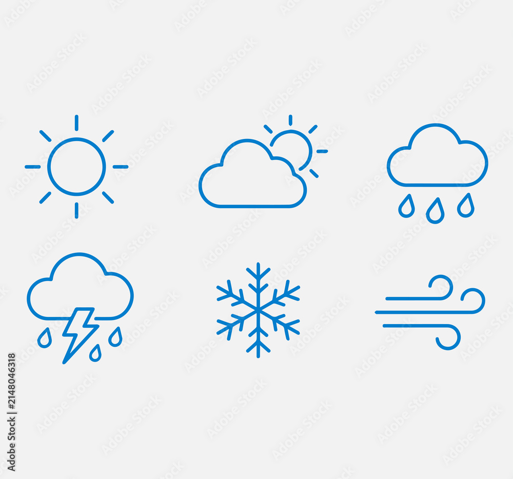 Fototapeta premium weather icons set
