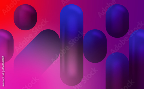 Abstract Pastel Gradient Shapes Background with Soft Glossy Forms