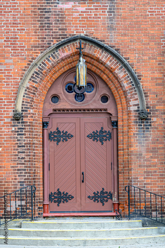Colonial church architecture detail. First Baptist Church, Port Hope, Canada