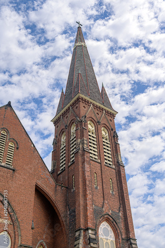 Colonial church architecture detail. First Baptist Church, Port Hope, Canada