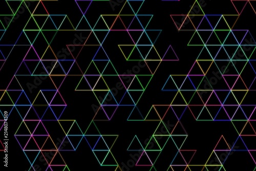 Obraz na plátně Abstract geometric pattern with interconnected triangles and lines