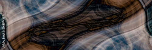 Flowing Blue and Brown Liquid Texture Abstract Background