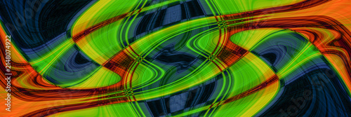 Green Red and Blue Color Blurred Marble Waves Abstract Background