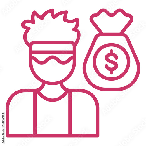 Картината върху платно Burglary icon style