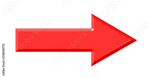 Fotografía 3D Red Right Arrow sign illustration