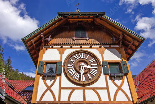 The World's Largest Cuckoo Clock at Eble Uhrenpark in Triberg, Black Forest, Germany.