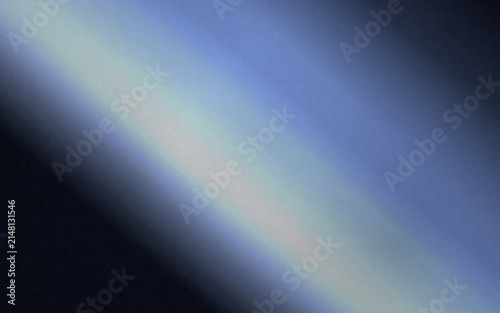 Abstract diagonal light beam in shades of blue and white fading into a dark background, creating a soft, hazy atmospheric gradient, effect today
