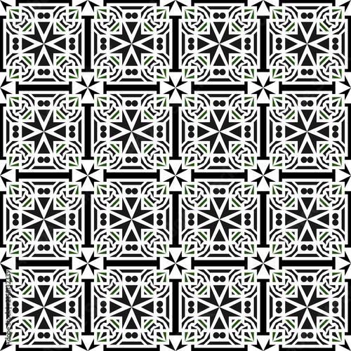 Seamless Abstract Geometric Art Deco Style Pattern Background