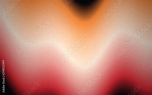 Abstract background, featuring a smooth, gradient transition from, deep black to, vibrant red, orange, and soft white, with a grainy texture
