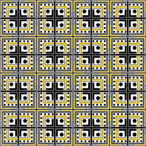 Seamless Abstract Geometric Art Deco Style Pattern Background