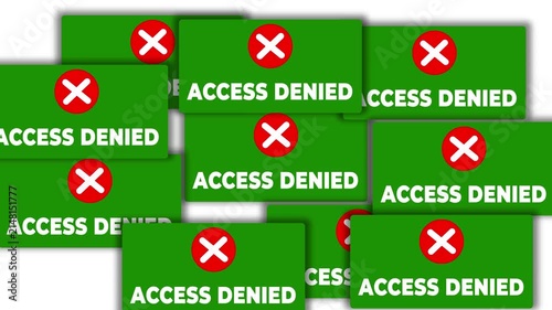 Access Permission Popup Animation with Deny Button Click, Device Camera Dialog, User Interface Notification, App Permission Request