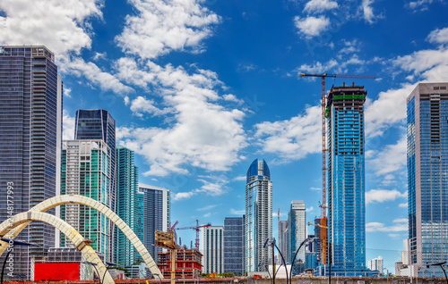 Skyscrapers construction in Miami Florida